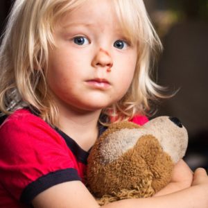 Injured Child with a Bear
